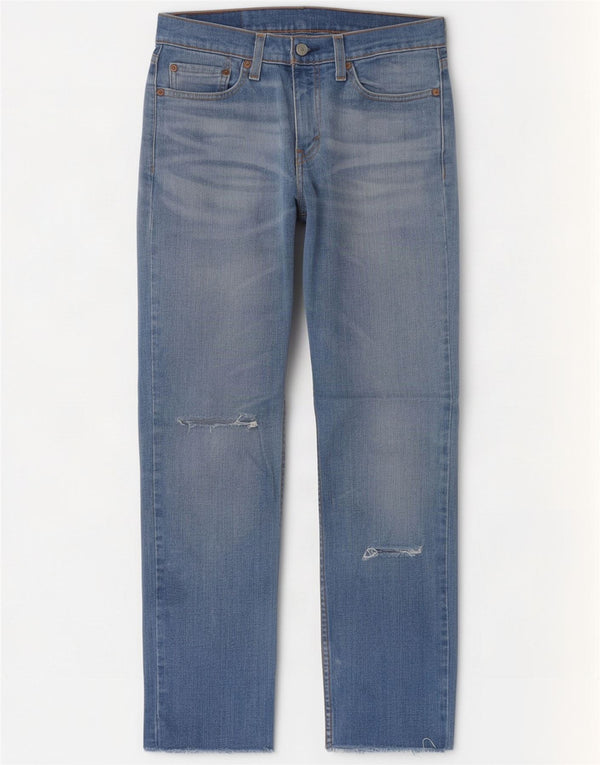 Damskie jeansy Levi's 514 w trudnej sytuacji W28 L30 Niebieskie
