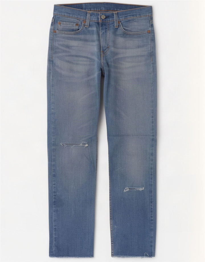 Damskie jeansy Levi's 514 w trudnej sytuacji W28 L30 Niebieskie