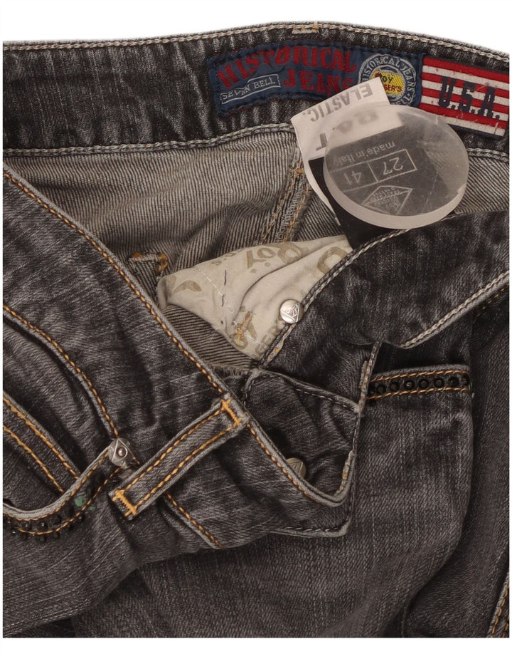 Damskie jeansy slim Roy Rogers W27 L33 Szara bawełna