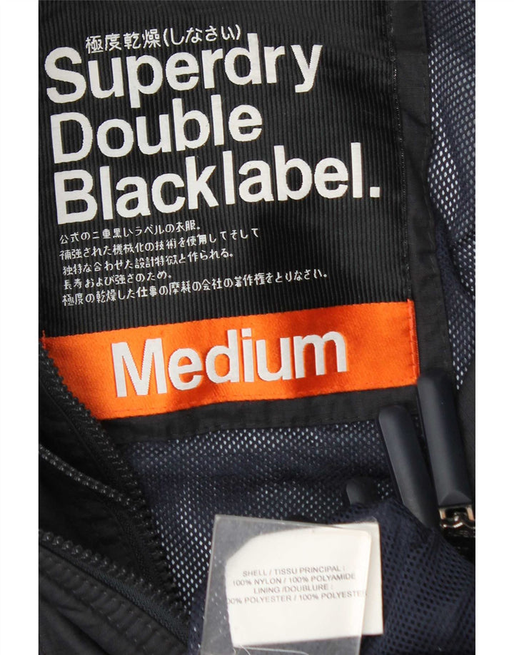 Damska kurtka przeciwdeszczowa Superdry Graphic UK 12, średni granatowy nylon