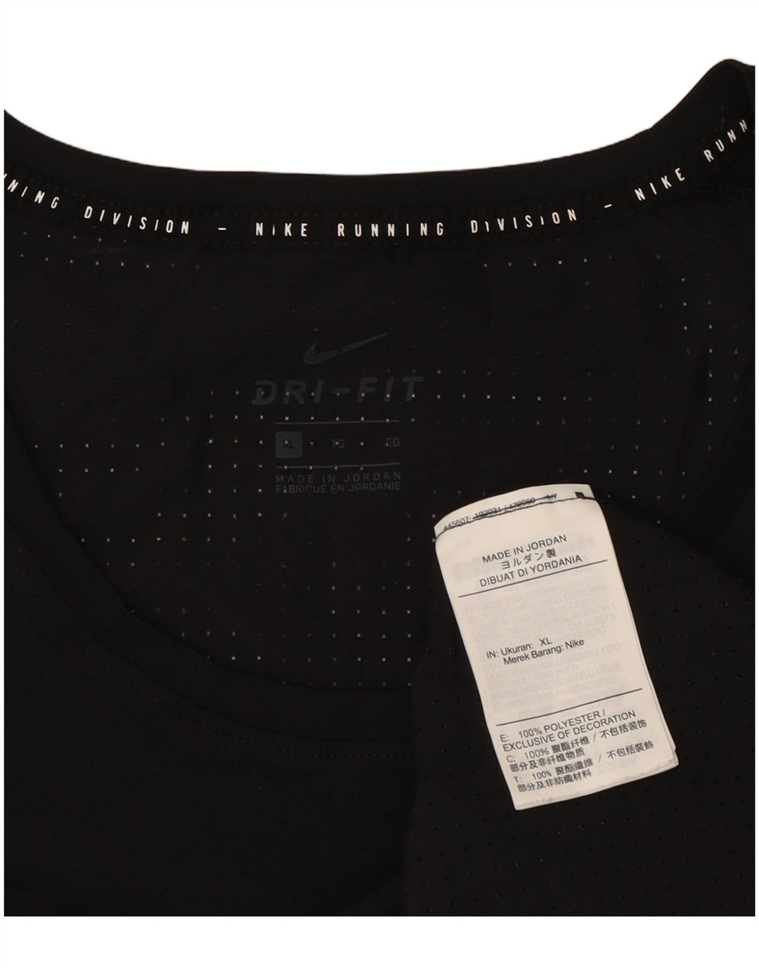 Męska kamizelka z grafiką Nike Dri Fit XL, czarny poliester
