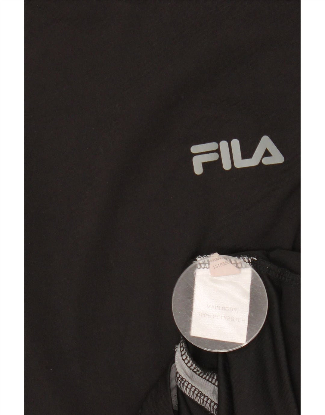 T-shirt męski FILA Top, średni czarny poliester z blokami kolorów