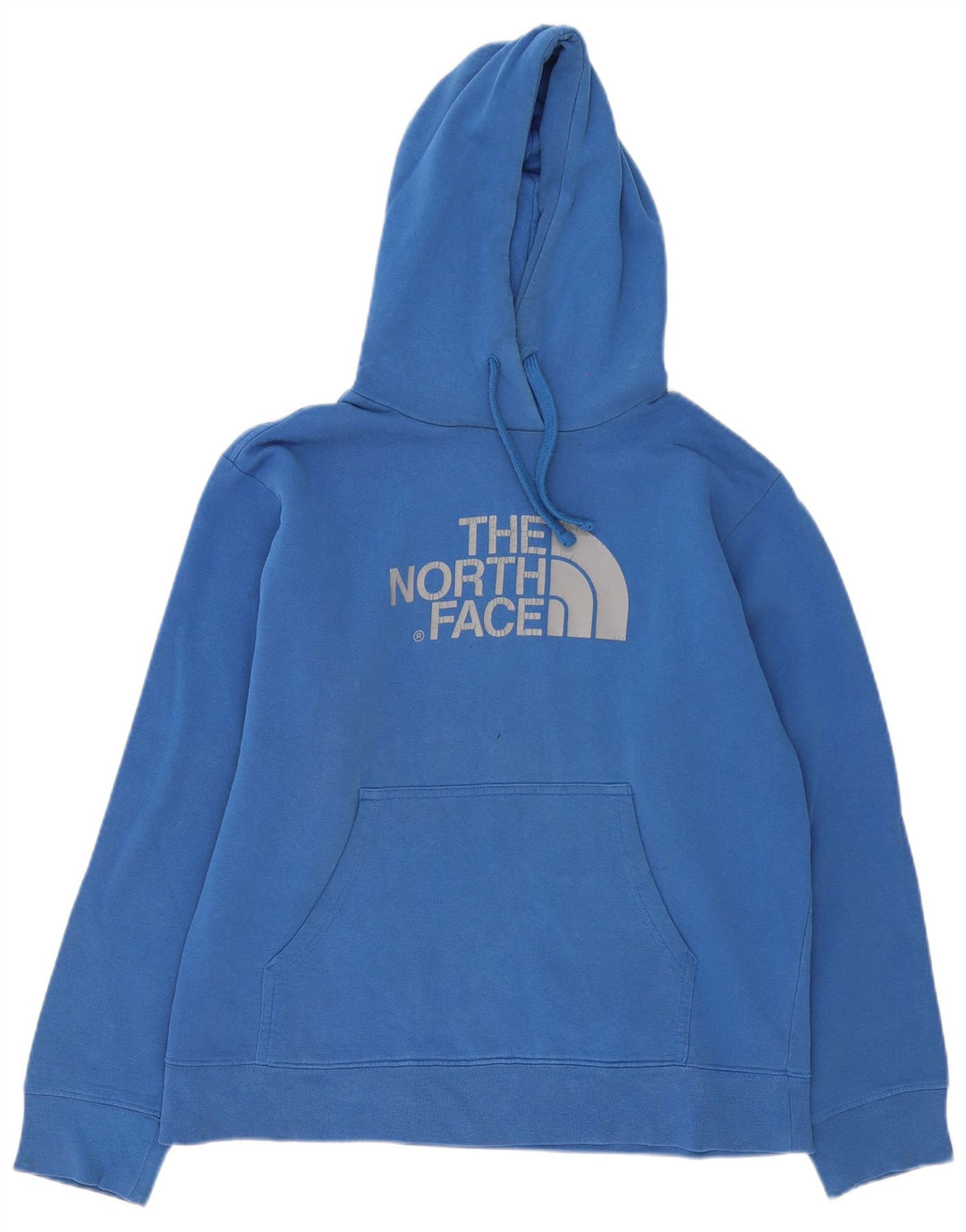 Męski sweter z kapturem The North Face z grafiką, w kolorze średniego błękitu, bawełniany