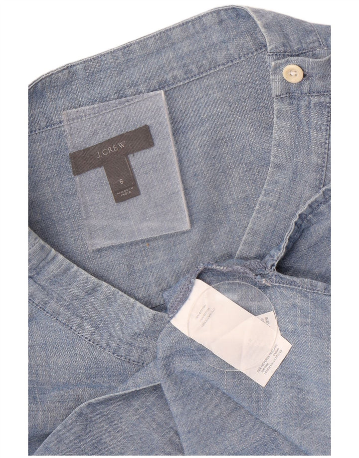 Damska bluzka z długim rękawem J. Crew US 6, średnia niebieska bawełna