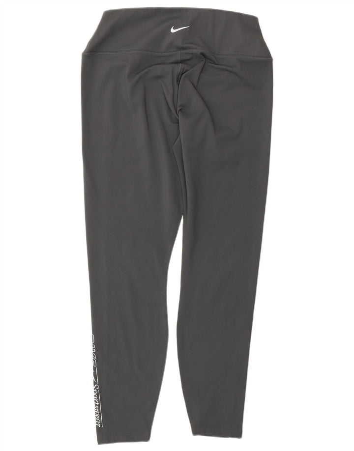 Damskie legginsy NIKE Graphic UK 16, duże, szare, poliestrowe