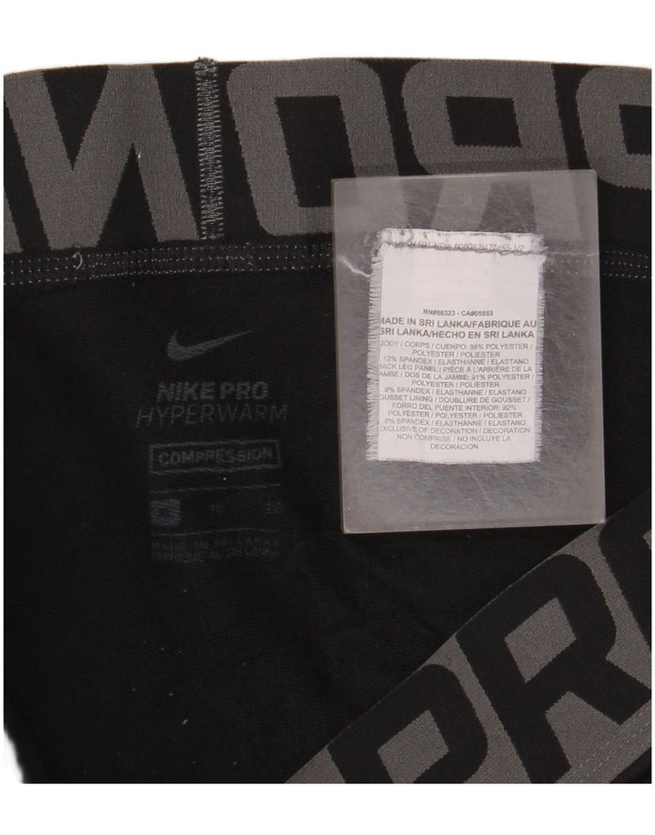 Męskie legginsy kompresyjne NIKE z grafiką XL, czarne, poliestrowe