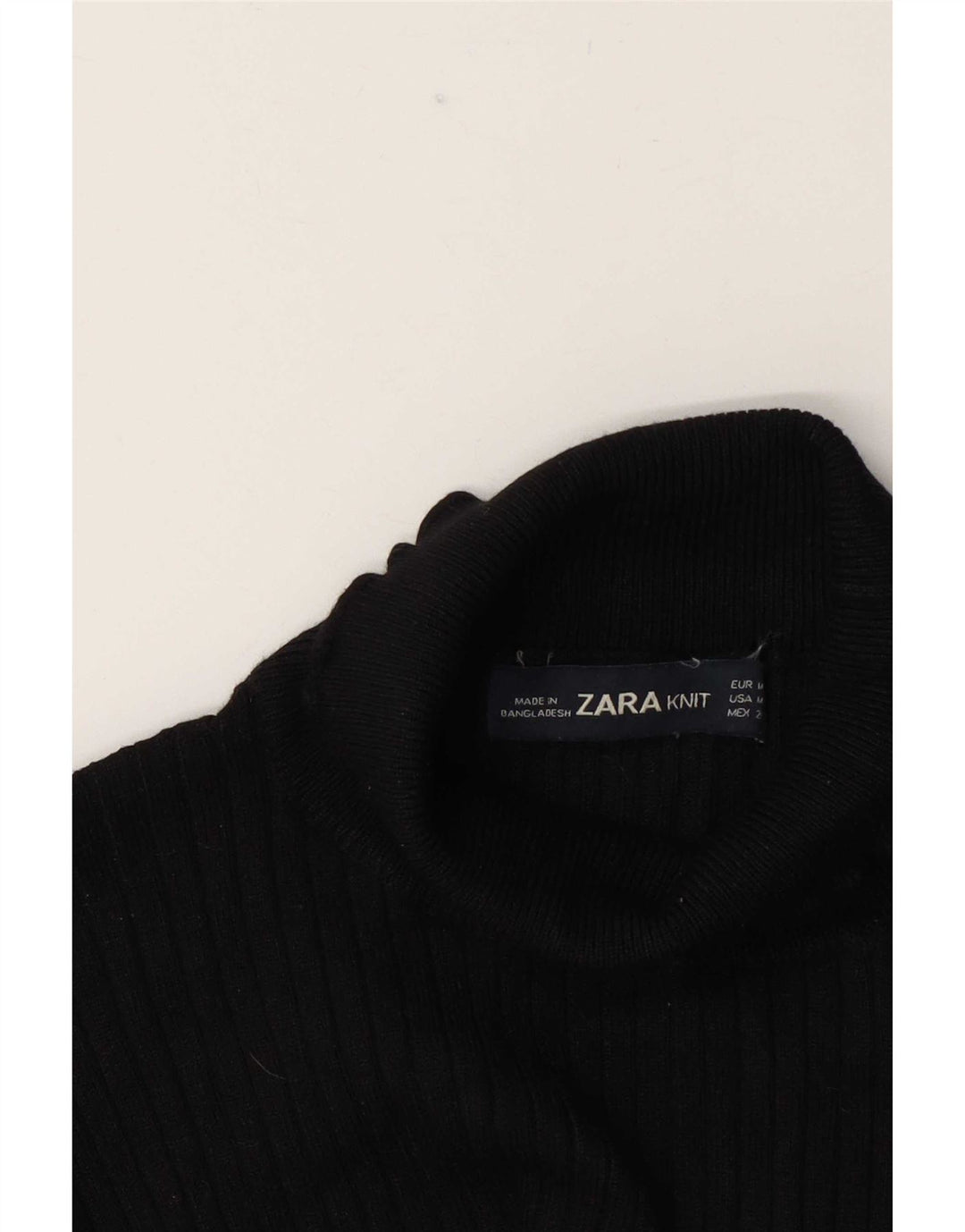 Damska bluzka z golfem Zara UK 12, średnia czarna