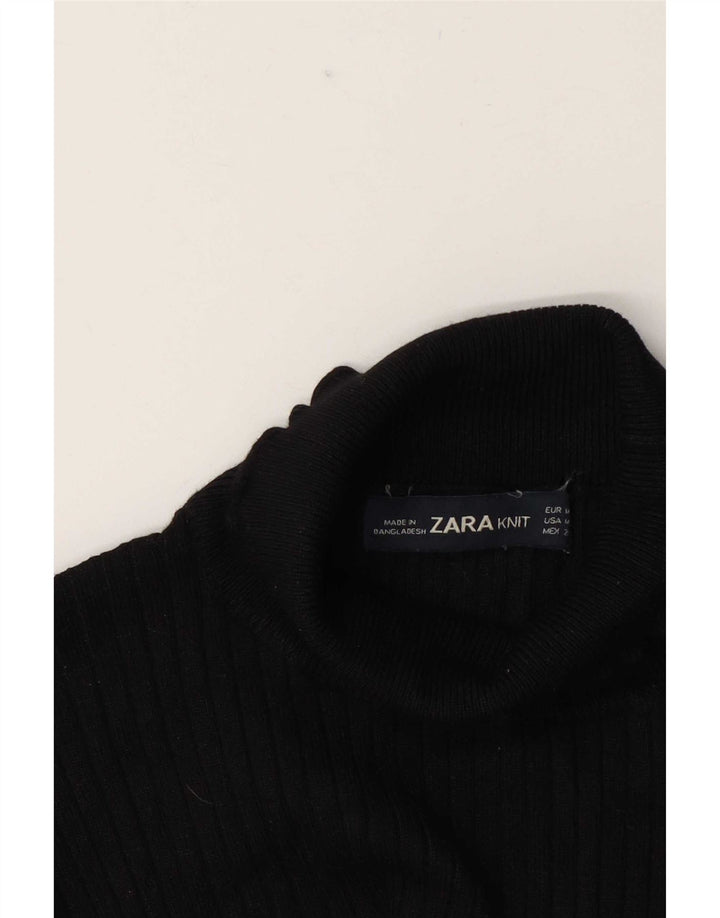 Damska bluzka z golfem Zara UK 12, średnia czarna