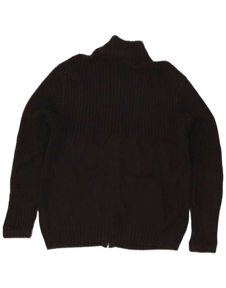 Męski sweter rozpinany Calvin Klein Jeans, średni czarny, bawełniany