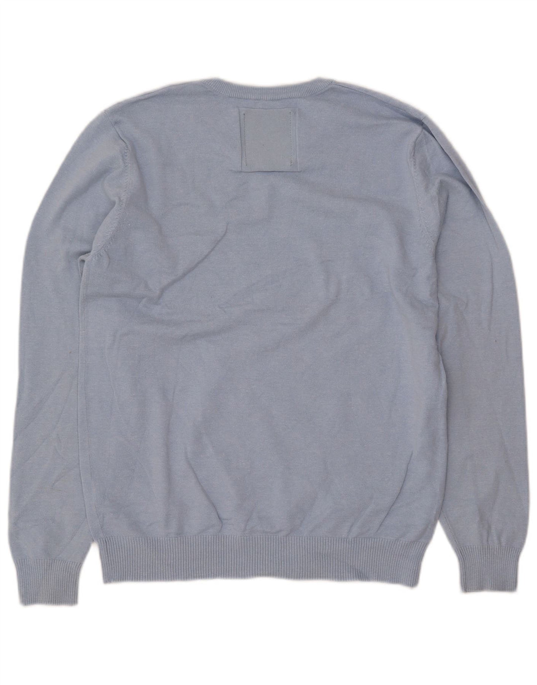 Męski sweter JACK & JONES z dekoltem w kształcie litery V, duży, niebieski, akrylowy