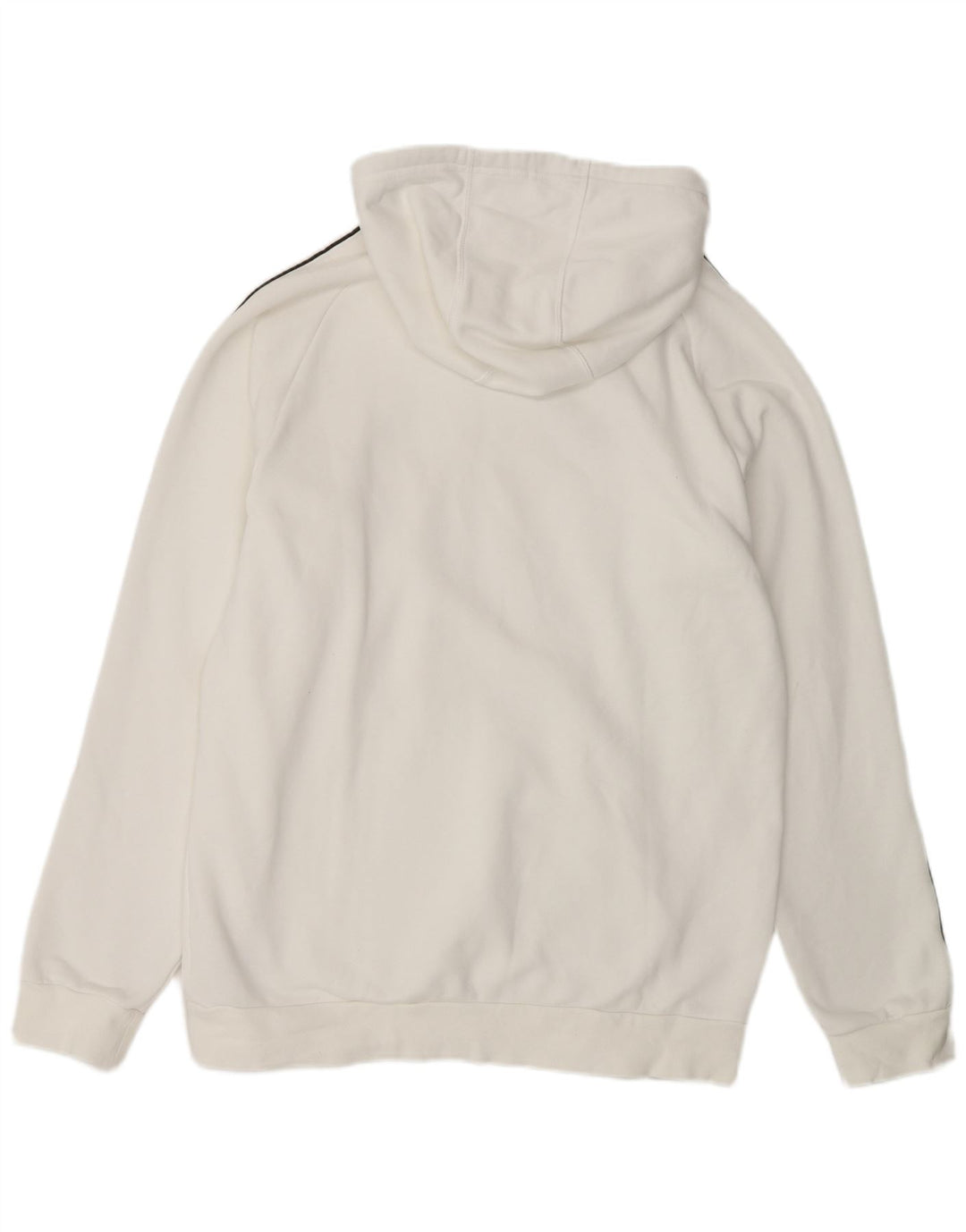 ADIDAS Mens Hoodie Jumper Large White Cotton