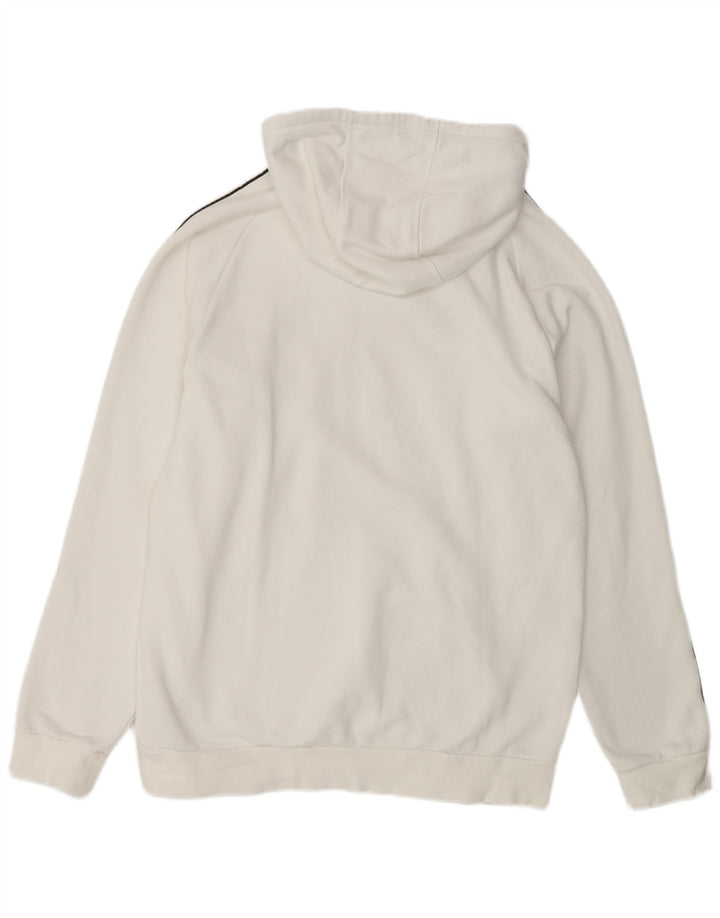 ADIDAS Mens Hoodie Jumper Large White Cotton