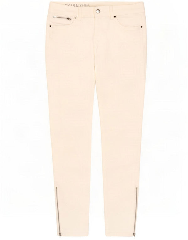 Marks & Spencer Damskie jeansy skinny UK 12 Medium W28 L27 Off White Cotton