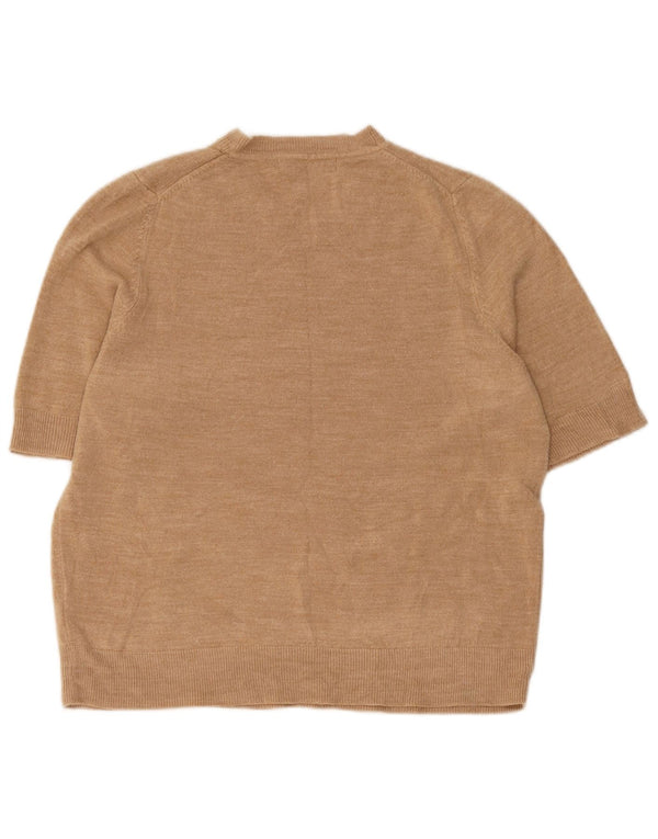 Marks & Spencer Damski sweter z dekoltem w łódkę, UK 16, duży brązowy