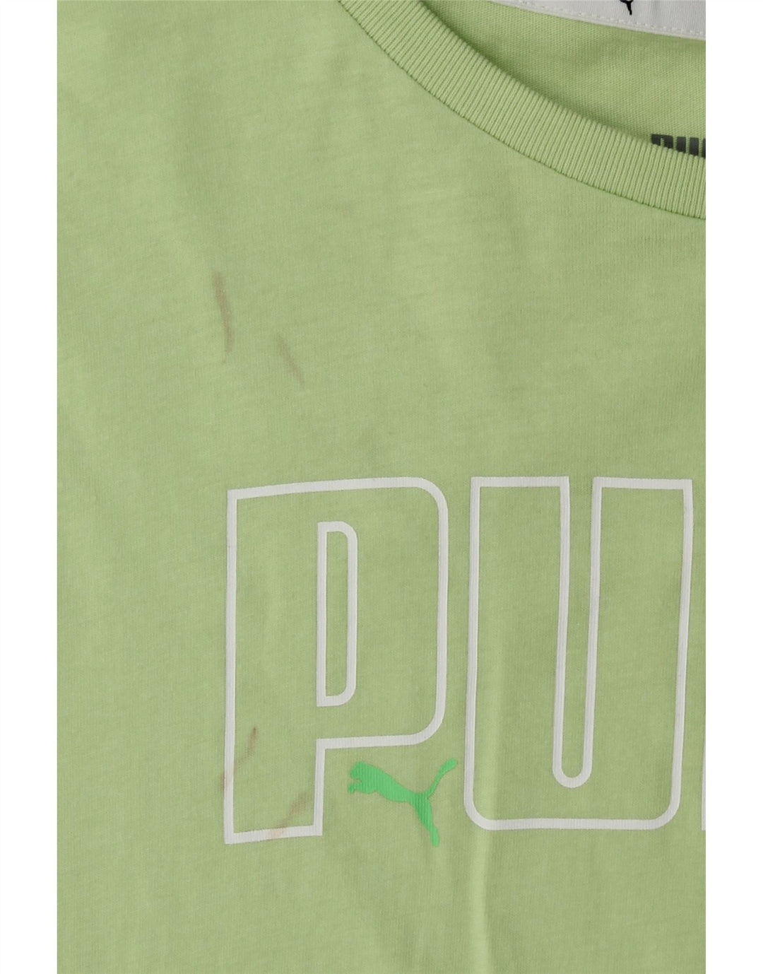 PUMA Mens Graphic T-Shirt Top Medium Green Vintage Puma and Second-Hand Puma from Messina Hembry 