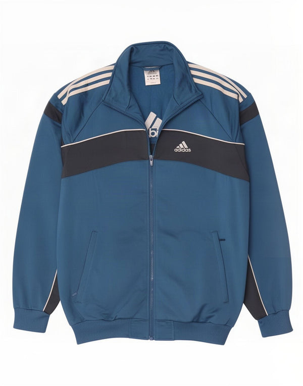 Adidas Mens Graphic Tracksuit Top Jacket UK 38/40 Medium Blue Colourblock