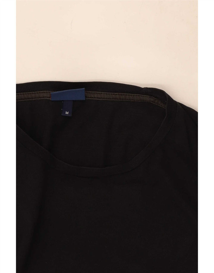 Trussardi Jeans Męski graficzny top z długim rękawem, średnio czarny, bawełniany