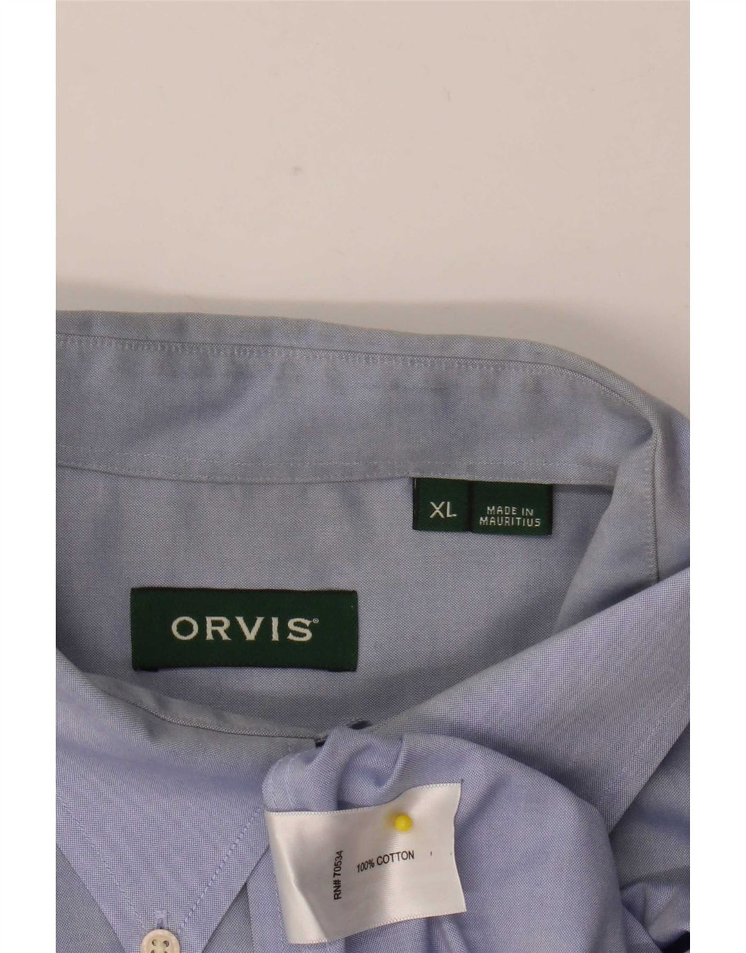Koszula męska Orvis XL, niebieska, bawełniana