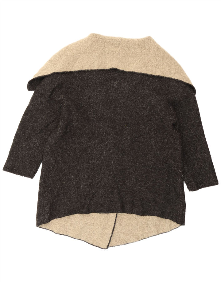 Damski sweter z długim rękawem Zara, otwarty kardigan, UK 14, średni szary, blok kolorów