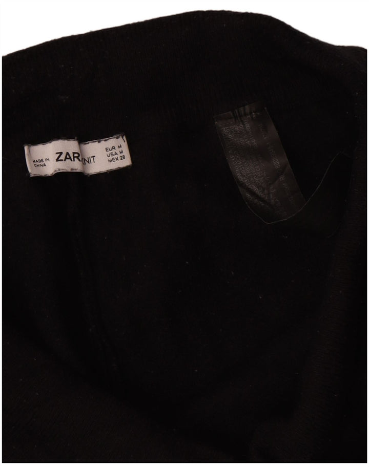 Damskie spodnie dresowe Zara Joggers UK 14 Średnia czarna wiskoza