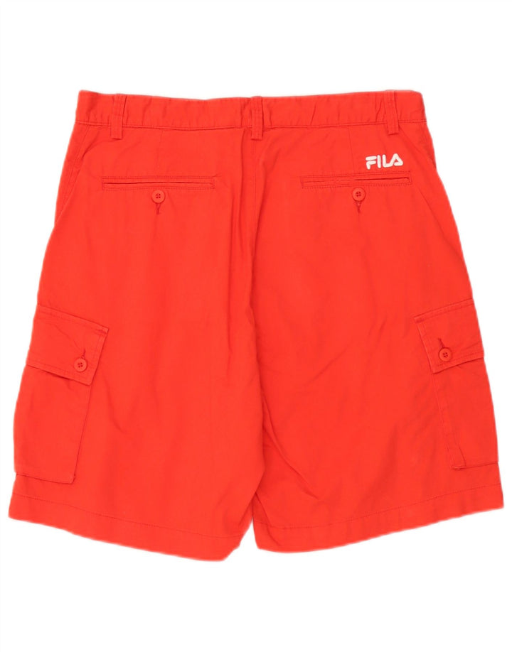 Męskie spodenki cargo Fila Ferrari IT 50 Large W32, czerwone, bawełniane