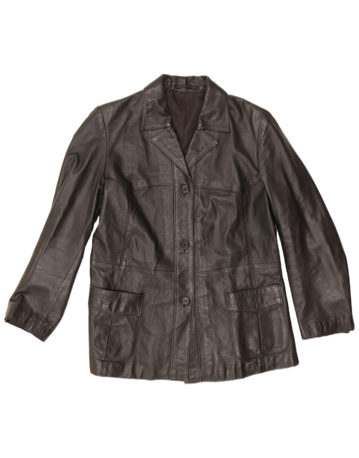 Vintage damska kurtka skórzana EU 42, duża czarna skóra