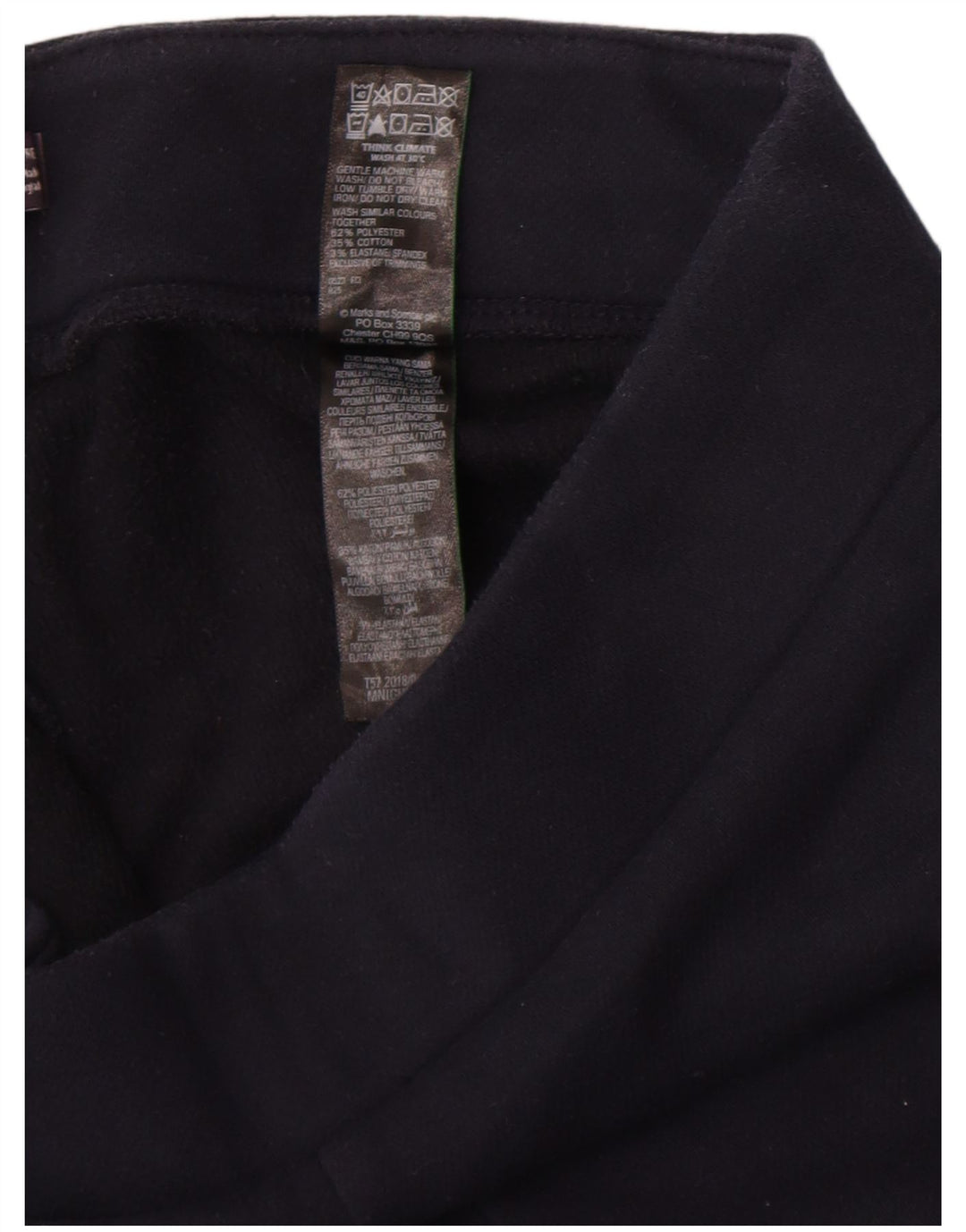 Legginsy damskie Marks & Spencer UK 14, duże, granatowe, poliestrowe