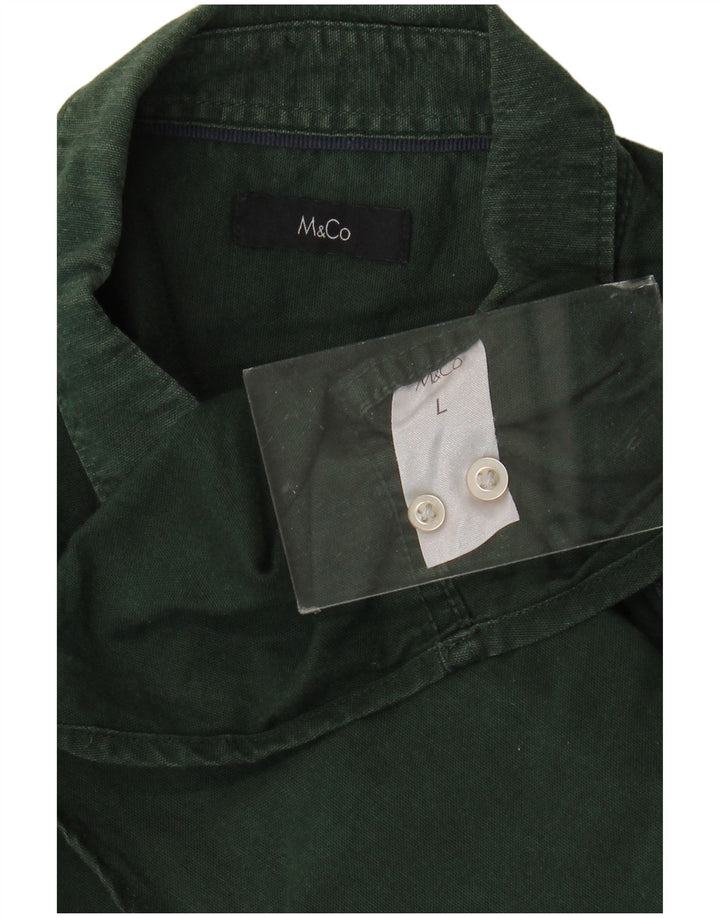 Koszula męska M&CO, duża, zielona, bawełniana