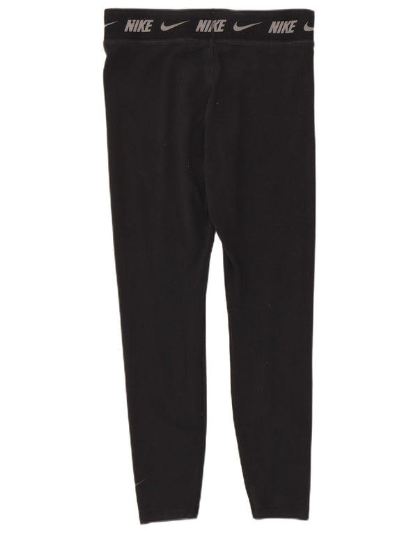 Damskie legginsy Nike Tight Fit Graphic UK 14, duże, czarne, bawełniane