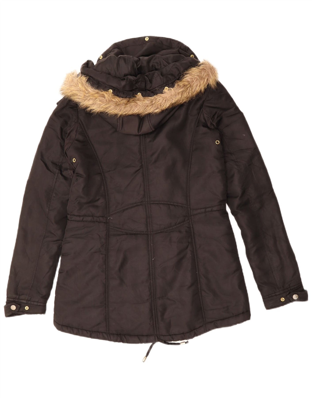 Damska kurtka wiatrówka Zara Trafaluc z kapturem UK 10, mała, czarna, poliester