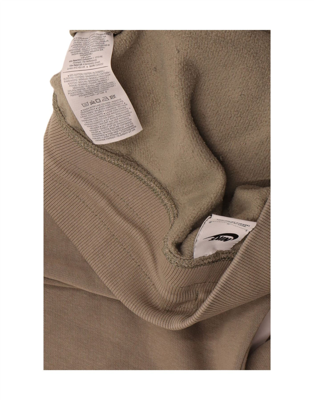Męskie spodnie dresowe Nike, duże, bawełniane, khaki