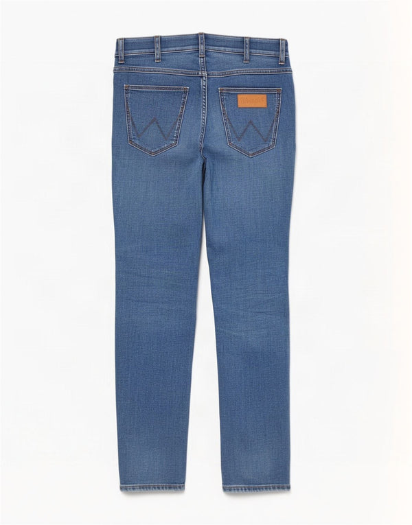 Wrangler Damskie Larston Slim Tapered Jeansy W30 L32 Niebieskie bawełniane