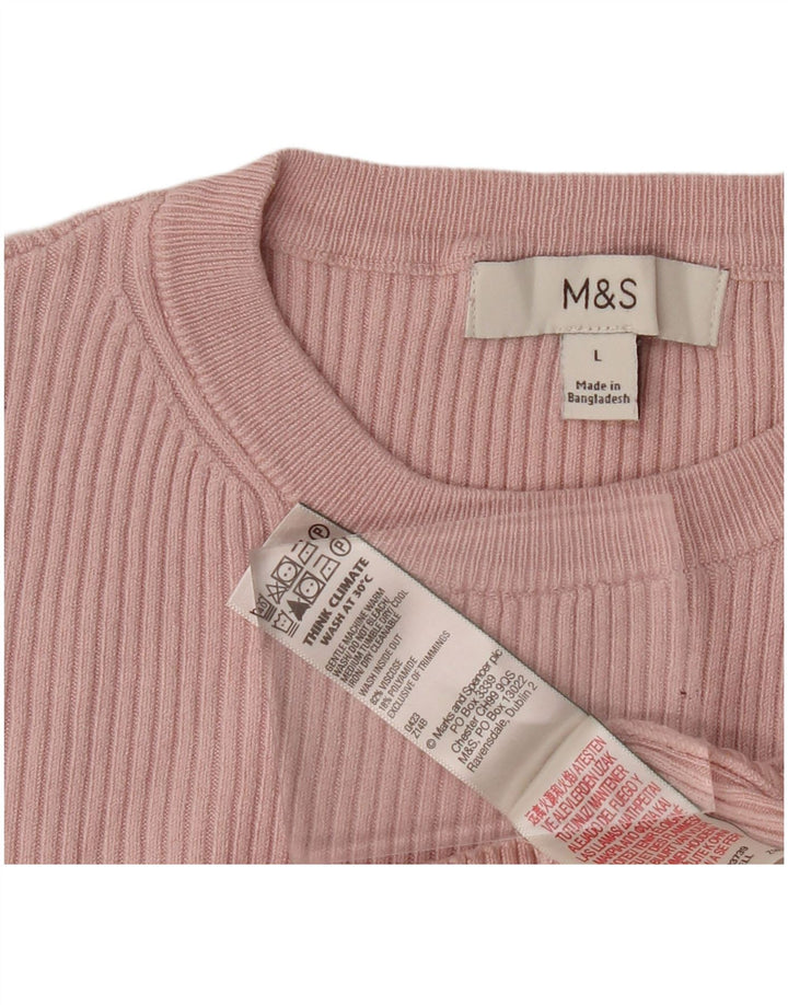 T-shirt damski Marks & Spencer Top UK 14, duży, różowy, wiskoza