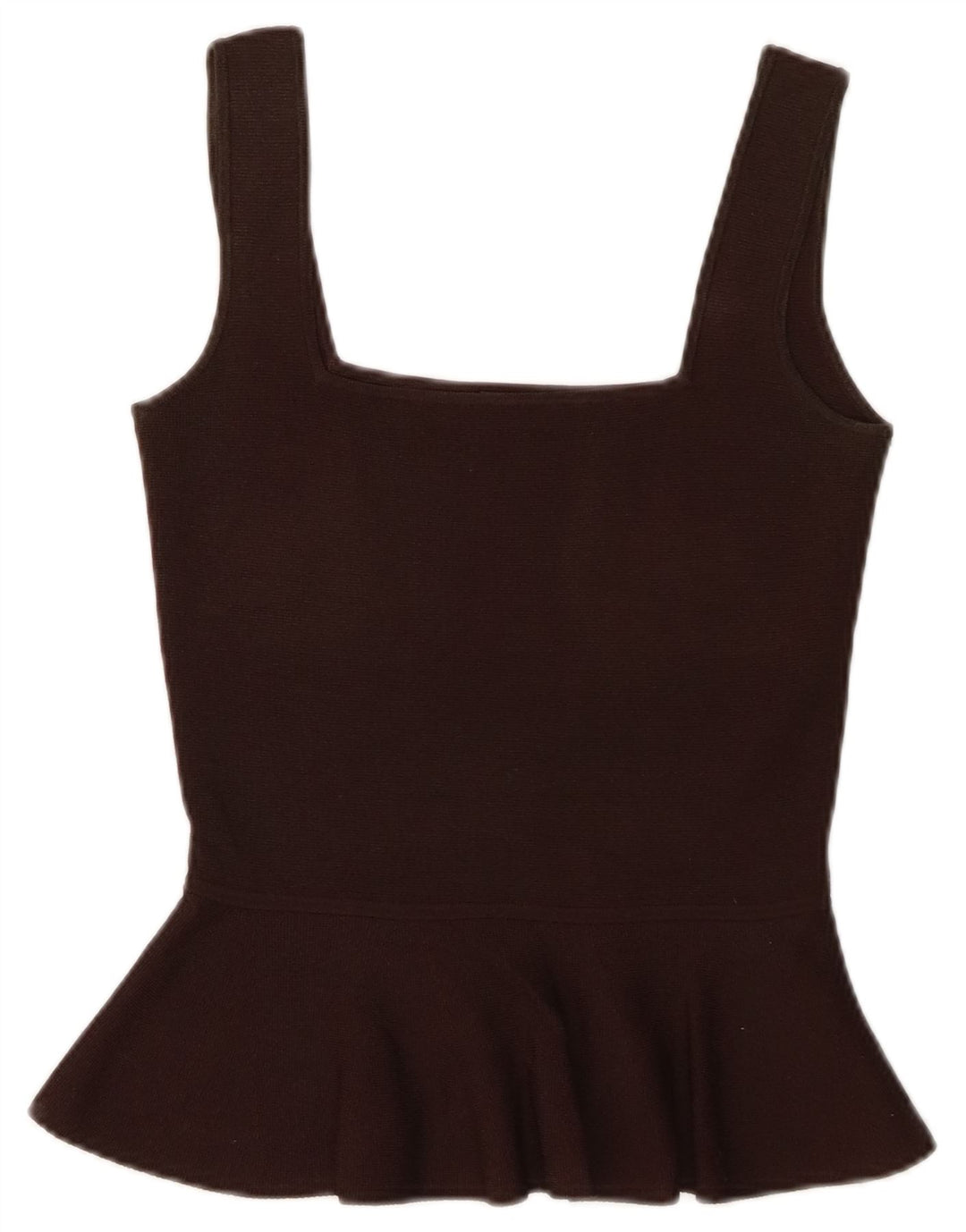 Damska bluzka bez rękawów Massimo Dutti Top UK 8 Small Brown Wiskoza