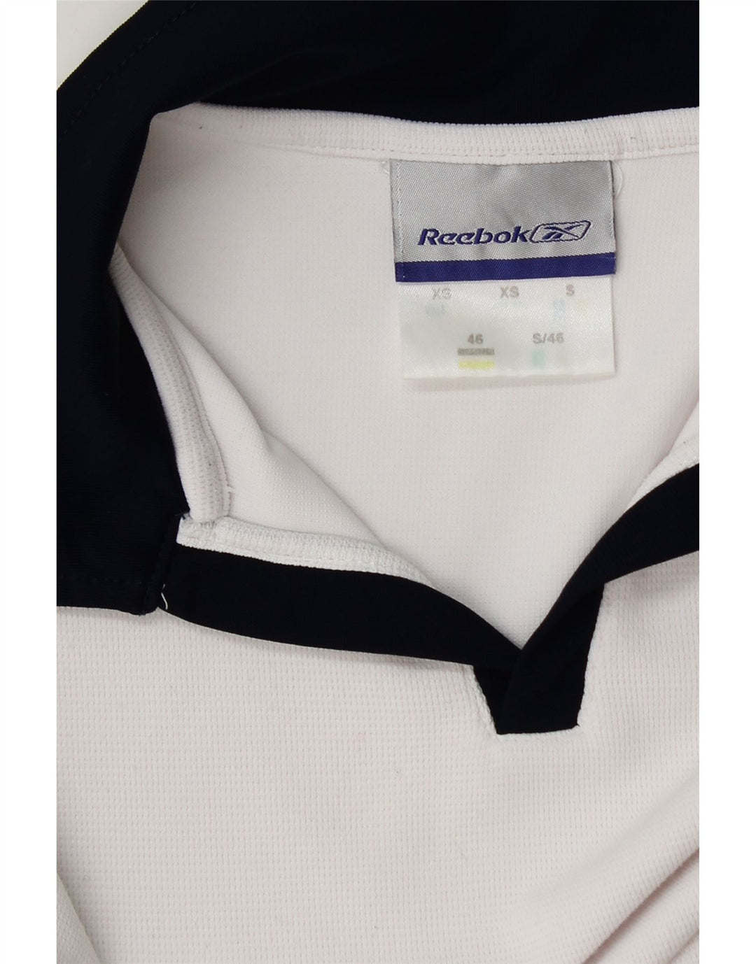 Męska koszulka polo Reebok XS, biała, z blokami kolorów