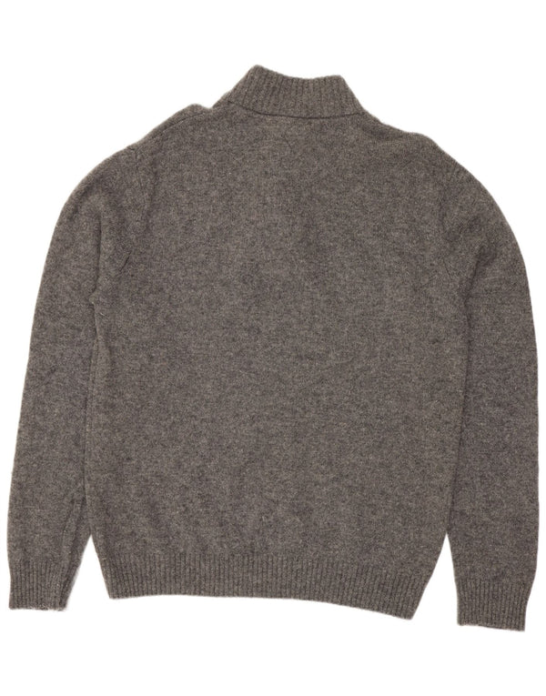 Crew Clothing Męski sweter zapinany na guziki XL, szara wełna