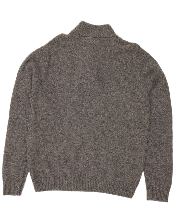 Crew Clothing Męski sweter zapinany na guziki XL, szara wełna