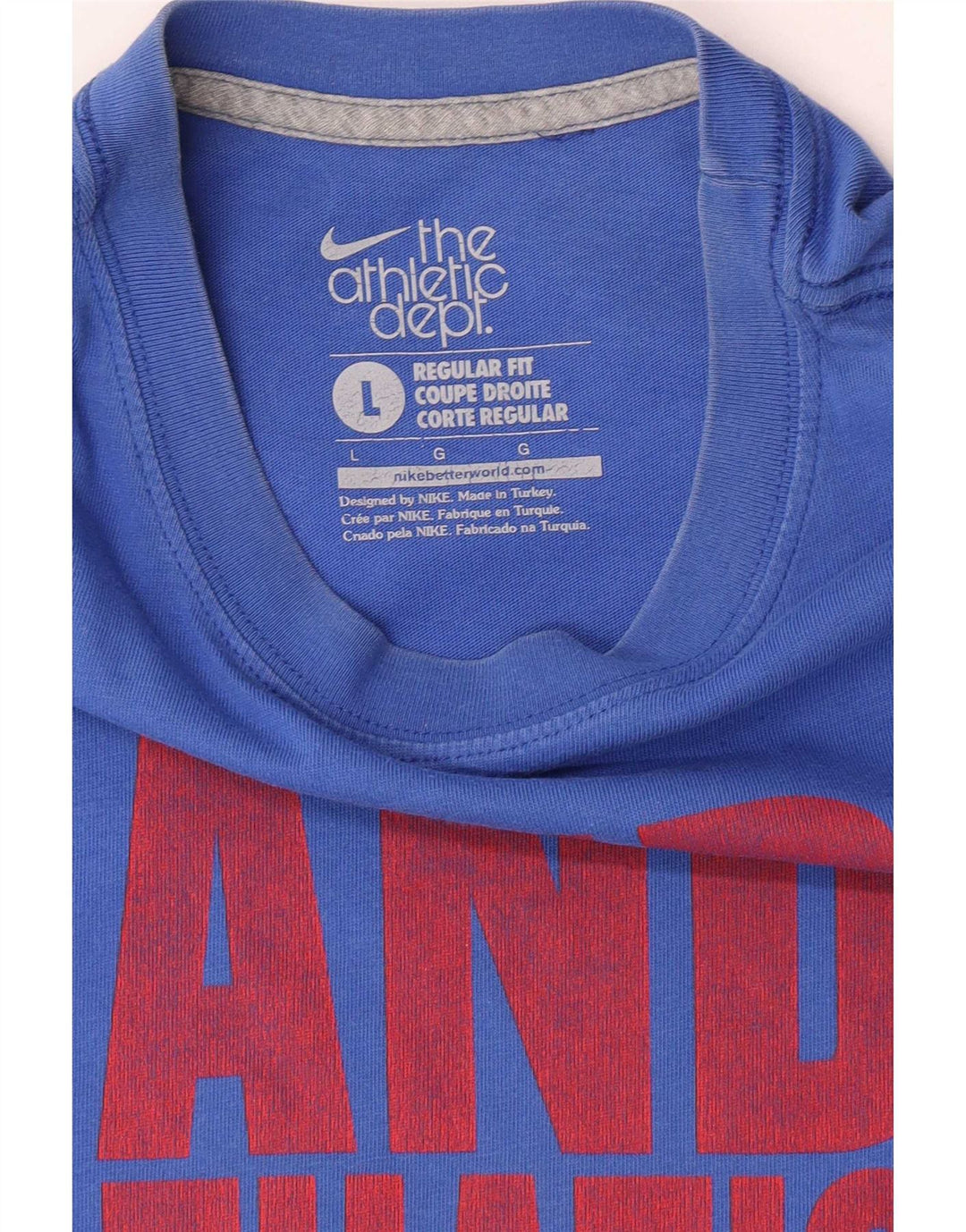 Męski T-shirt Nike o regularnym kroju z grafiką, duży, niebieski