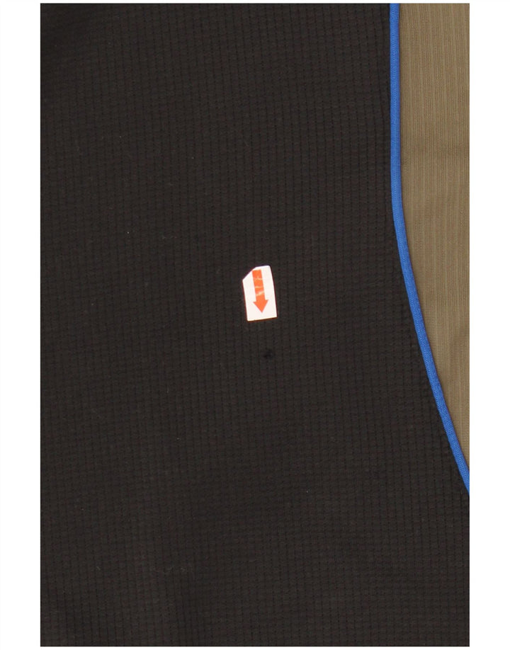 Męska koszulka polo ADIDAS New Zealand UK 44/46, duża czarna, z blokami kolorów