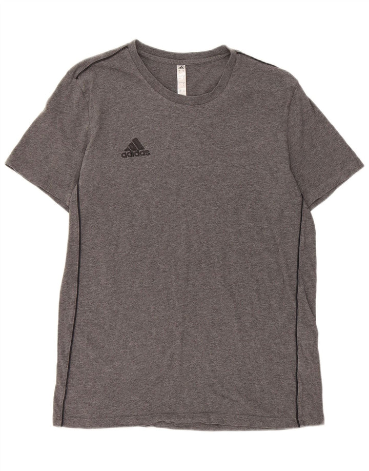 Adidas Męska Koszulka Top Średnia Szara Bawełna