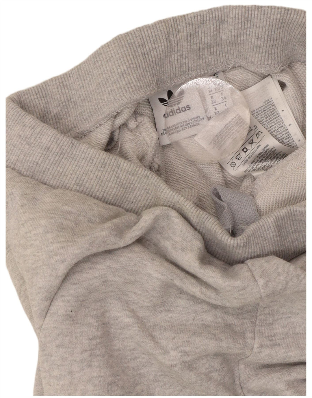 Damskie spodnie dresowe ADIDAS Joggers UK 6 XS Szara bawełniana nakrapiana