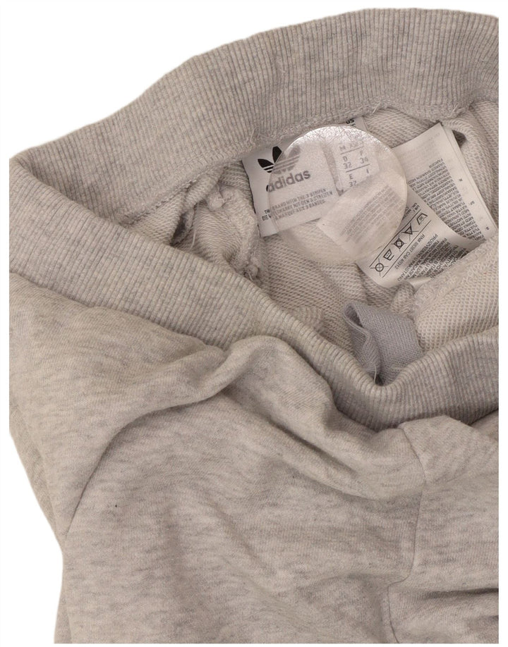 Damskie spodnie dresowe ADIDAS Joggers UK 6 XS Szara bawełniana nakrapiana