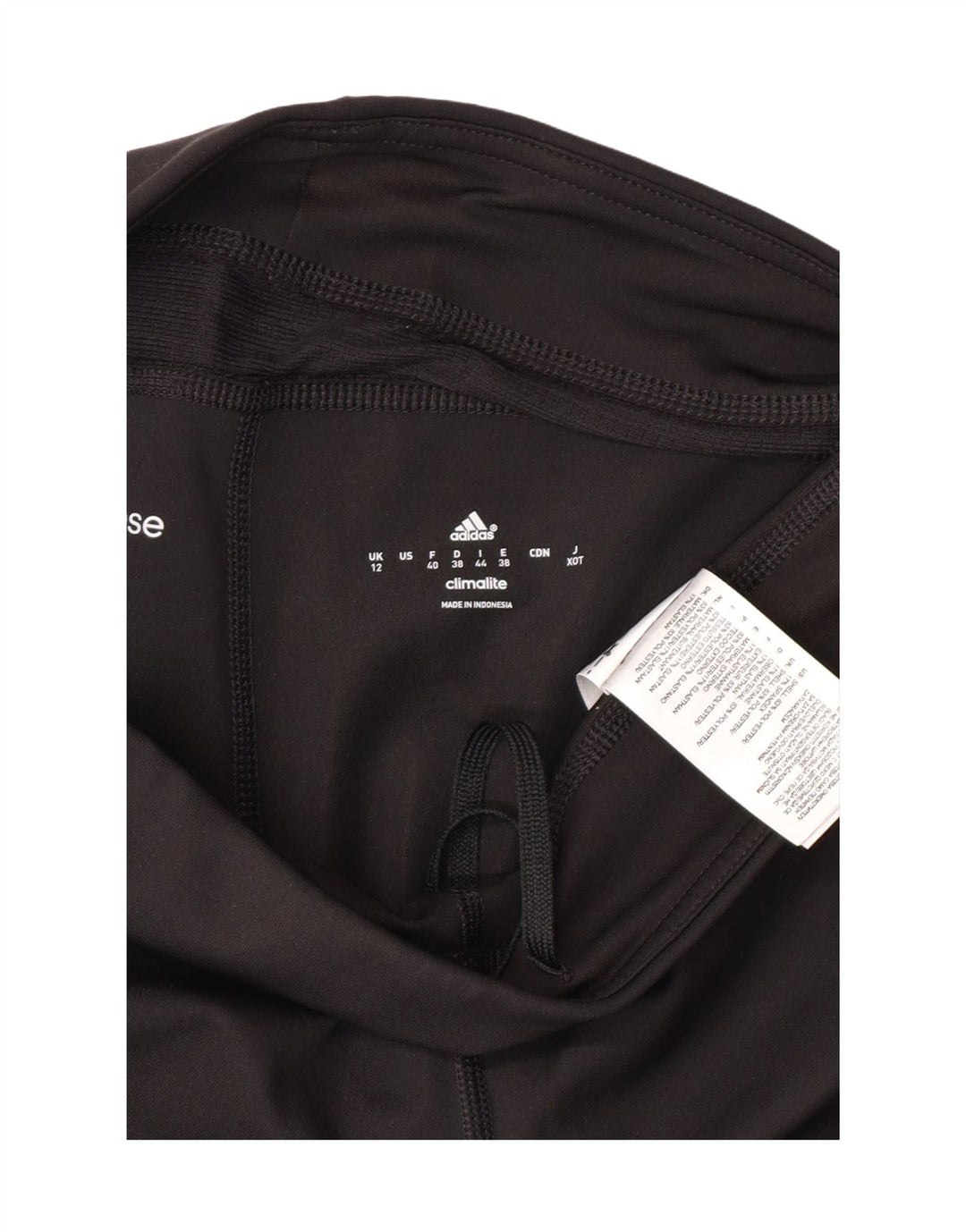 Damskie legginsy ADIDAS Climalite Capri UK 12, średni czarny poliester