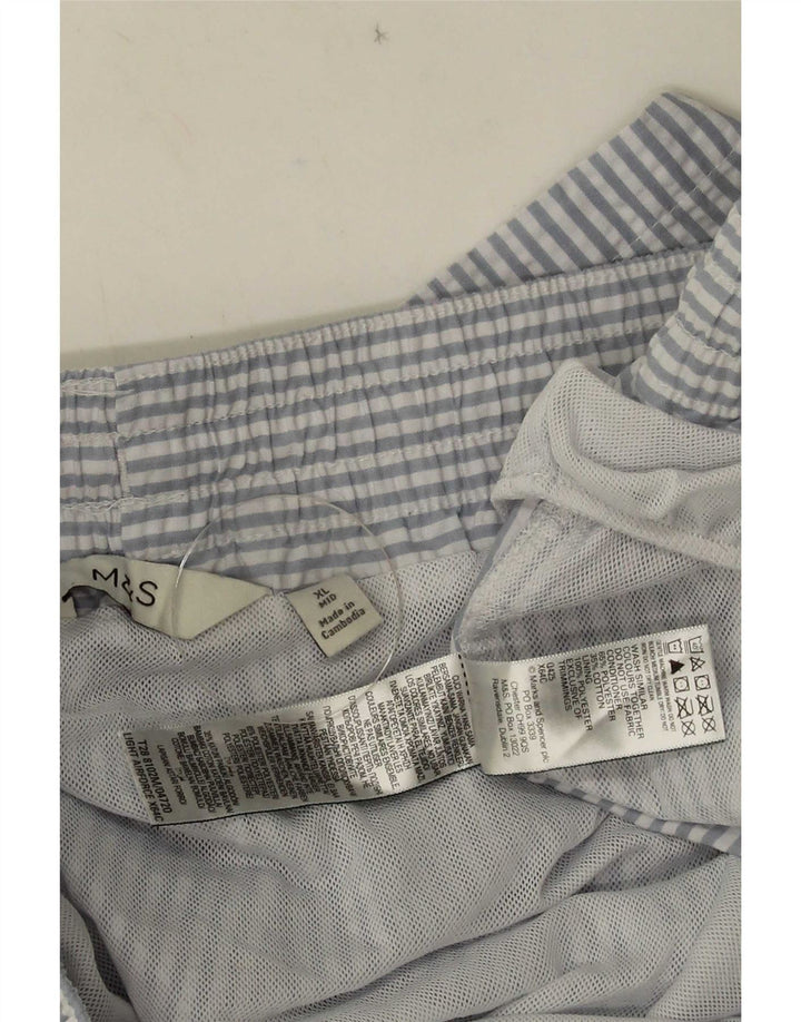Męskie spodenki kąpielowe Marks & Spencer XL, niebieskie, poliestrowe w prążki