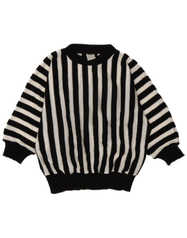 Damski sweter C&A z dekoltem w łódkę, EU 48/50 XL, akryl w czarne paski