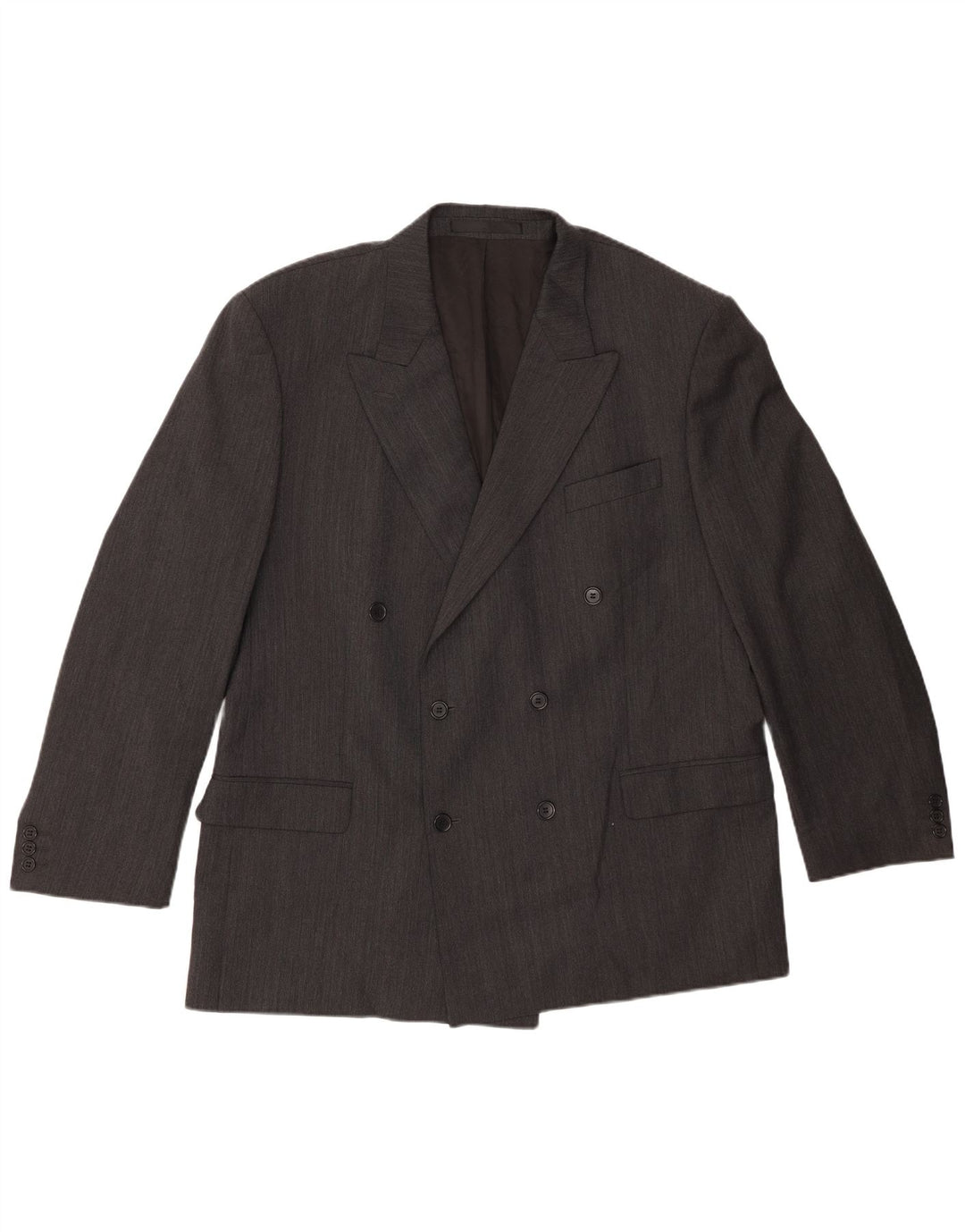 Marks & Spencer Męska marynarka dwurzędowa UK 46 3XL Szary poliester