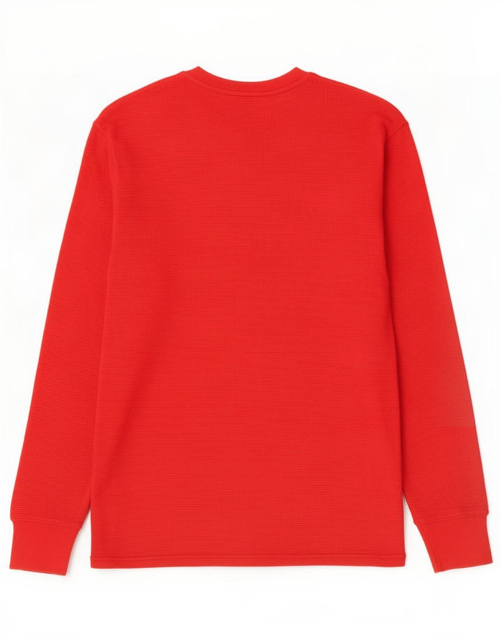 Polo Ralph Lauren Męski regularny top z długim rękawem, mały, czerwony, bawełniany