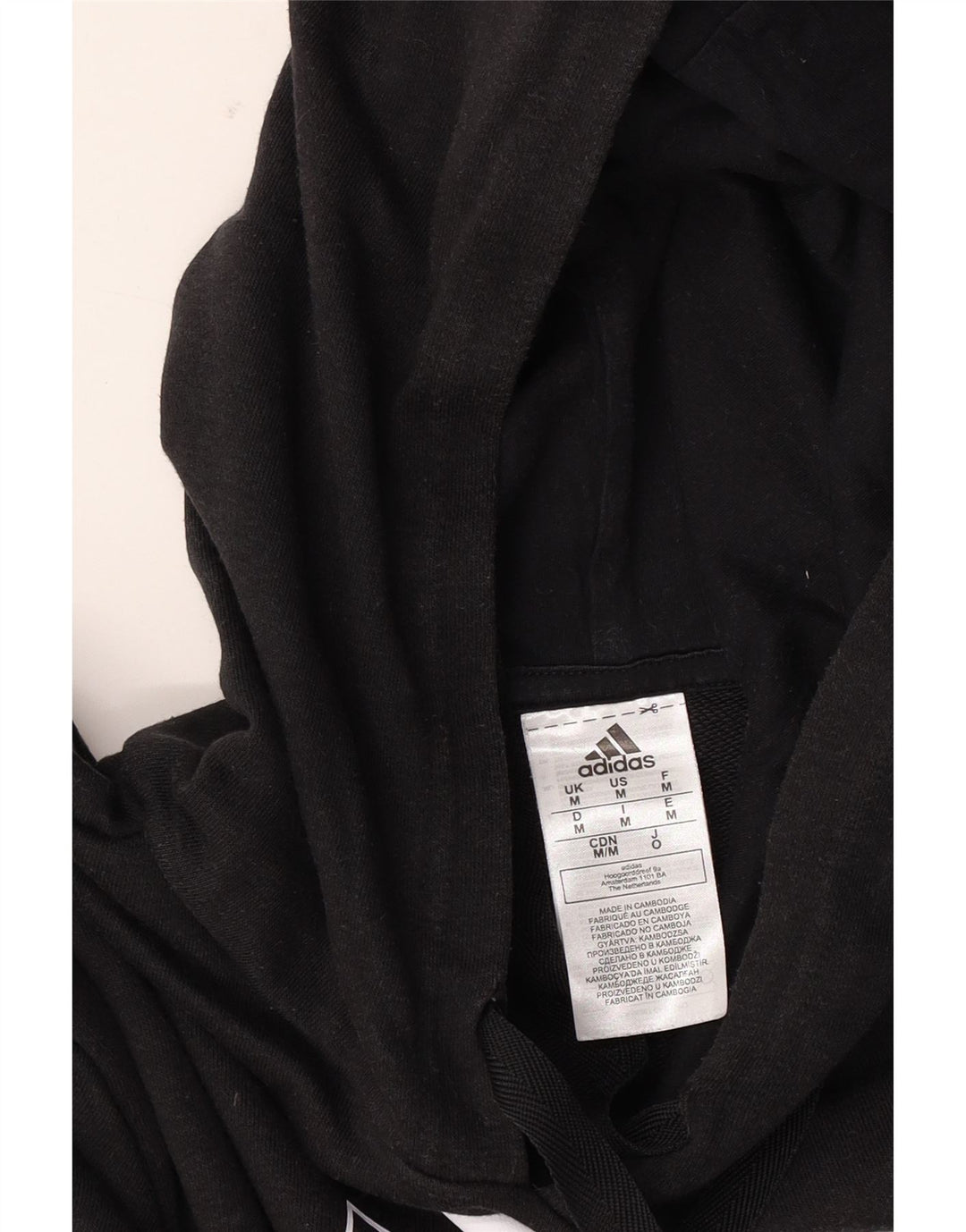 Męska bluza z kapturem Adidas Graphic, średnia czarna, bawełniana