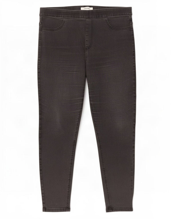 Marks & Spencer Damskie Jeansy Jeggingowe Przycięte UK 14 Duże W32 L24 Czarne