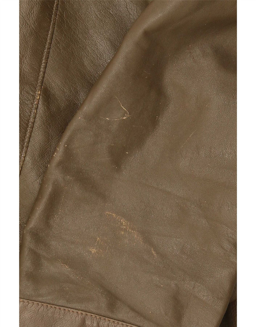 Vintage męska kurtka skórzana UK 38, średnia skóra khaki
